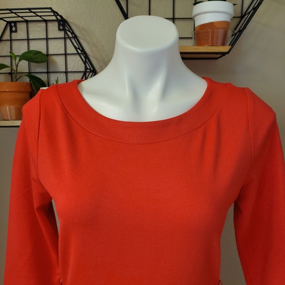 Ann Taylor Factory Belted Ponte Flare Dress - S - Picture 4 of 8